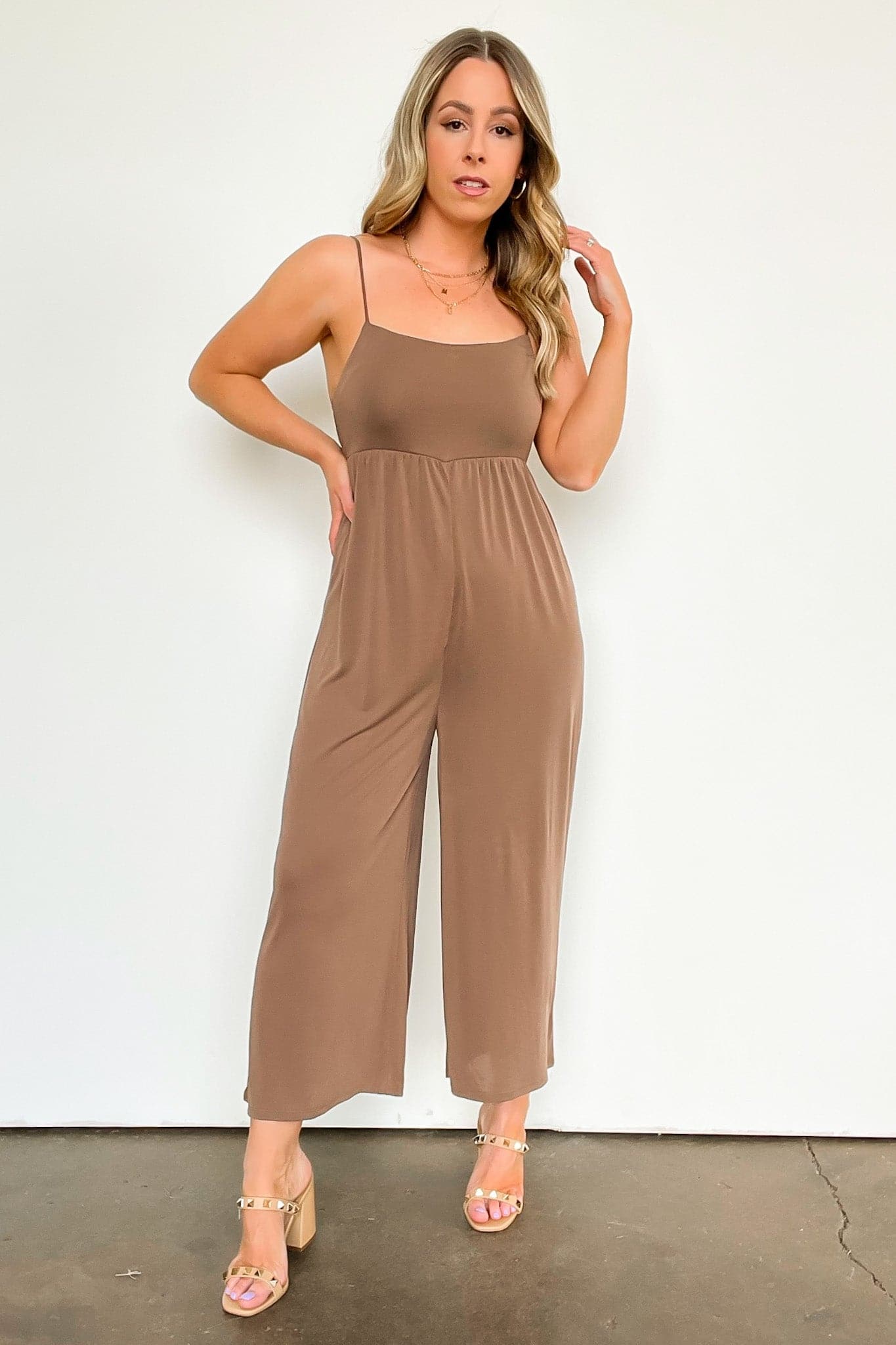  Out to Brunch Flowy Knit Jumpsuit - kitchencabinetmagic