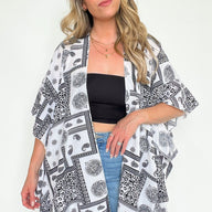  Paint Your Dreams Paisley Ruffle Kimono - BACK IN STOCK - kitchencabinetmagic