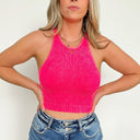  Rivera Washed Ribbed High Neck Cropped Tank Top - BACK IN STOCK - kitchencabinetmagic