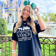 Black / SM I Only Travel Coach Oversized Graphic Tee - kitchencabinetmagic