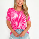  Breezy Street Spiral Dye Short Sleeve Top - kitchencabinetmagic