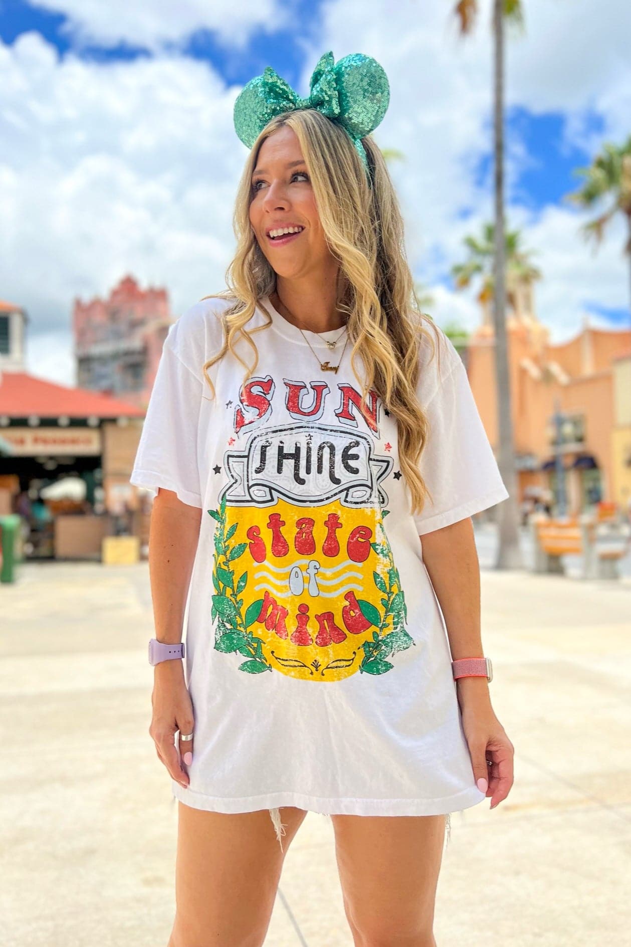  Sunshine State of Mind Oversized Graphic Tee - kitchencabinetmagic