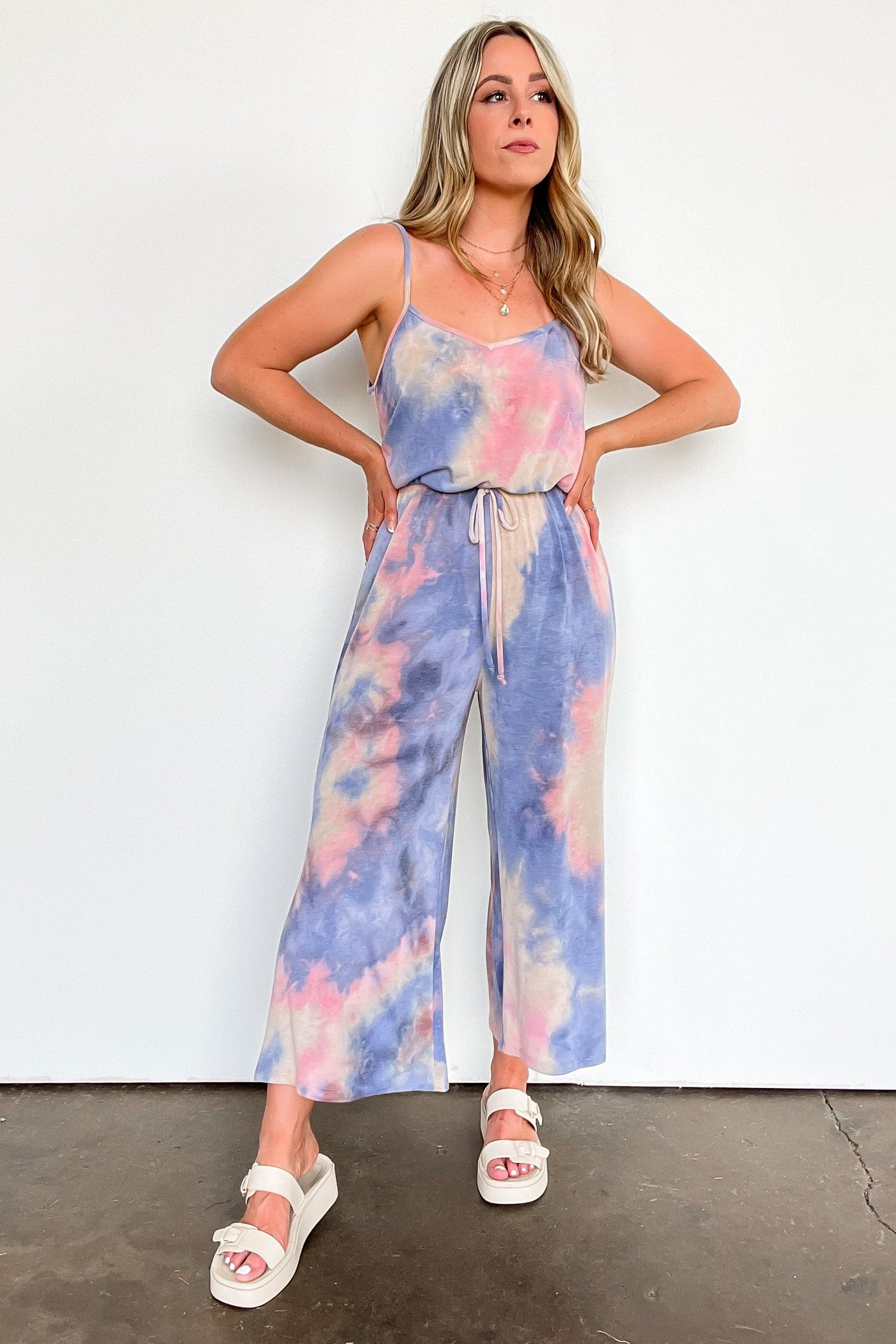  Cool Instincts Tie Dye Knit Jumpsuit - kitchencabinetmagic