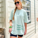  Think Happy Thoughts Oversized Graphic Tee - kitchencabinetmagic