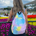 Multicolor Escape the Crowd Cloud Wash Canvas Backpack - kitchencabinetmagic
