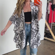 Paint Your Dreams Paisley Ruffle Kimono - BACK IN STOCK