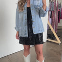 Getaway Plan Distressed Denim Oversized Jacket - BACK IN STOCK