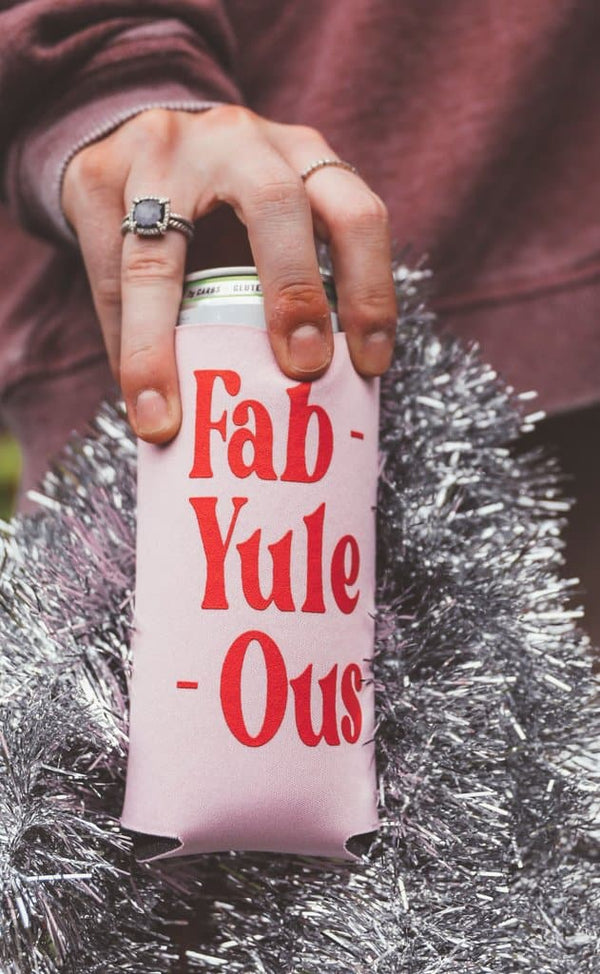  Fab-Yule-Ous Tall Boy Can Cooler - angrybureaucrat