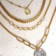 Altah Chain Layered Coin Necklace - kitchencabinetmagic