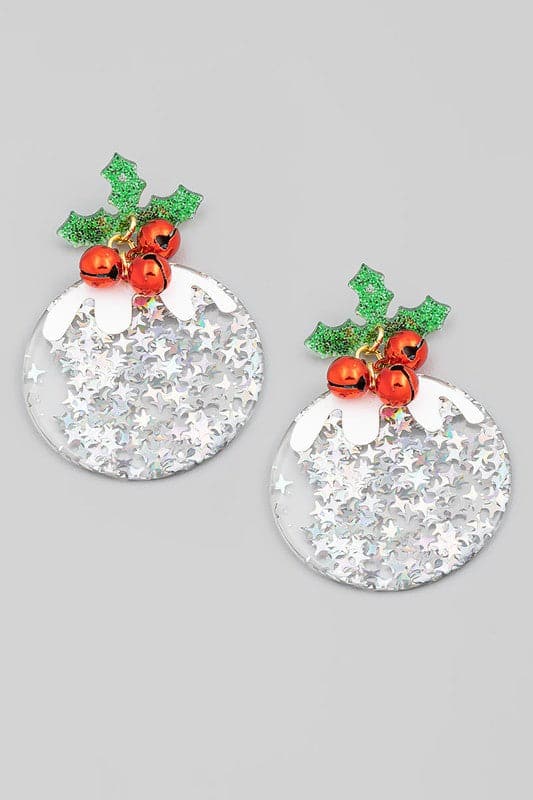  Merry Christmas Baby Acetate Ornament Drop Earrings - FINAL SALE - kitchencabinetmagic