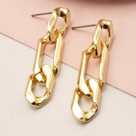  Always on the List Chain Link Drop Earrings - kitchencabinetmagic