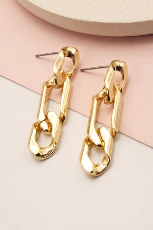  Always on the List Chain Link Drop Earrings - kitchencabinetmagic