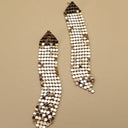  Mirrorball Mesh Sequin Drop Earrings - kitchencabinetmagic