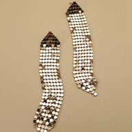  Mirrorball Mesh Sequin Drop Earrings - kitchencabinetmagic