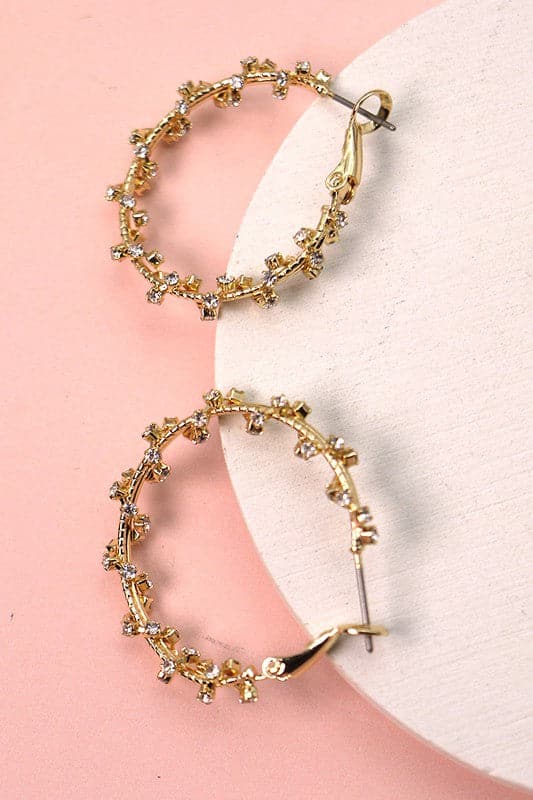  Endearing Style Rhinestone Wrap Hoop Earrings - kitchencabinetmagic