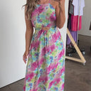 Looking so Flirty Floral Cutout Maxi Dress