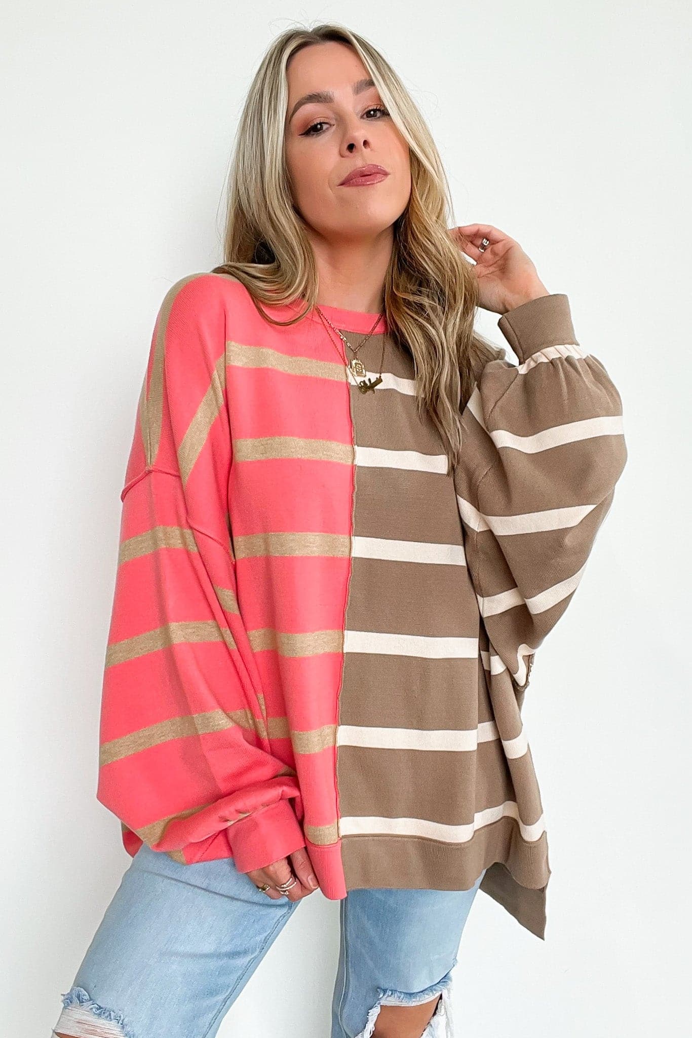  Aaliya Color Block Striped Top - BACK IN STOCK - kitchencabinetmagic