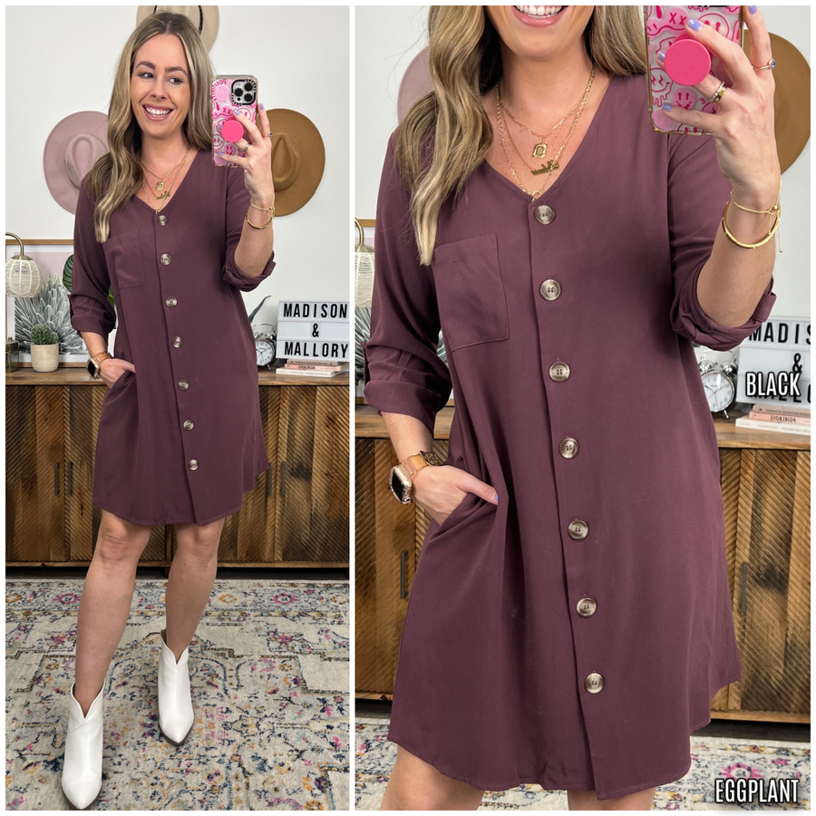  Adaline Button Down Tunic Dress - kitchencabinetmagic