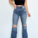 25 / Denim Adinah Distressed Flare Jeans - BACK IN STOCK - kitchencabinetmagic