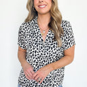  Akirah Animal Print Button Down Top - kitchencabinetmagic