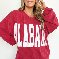  Alabama Oversize Corded Graphic Pullover - kitchencabinetmagic