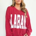  Alabama Oversize Corded Graphic Pullover - kitchencabinetmagic