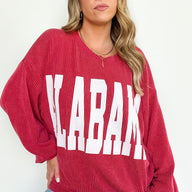  Alabama Oversize Corded Graphic Pullover - kitchencabinetmagic