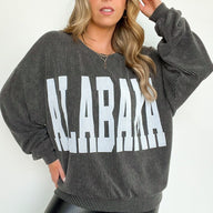  Alabama Oversize Corded Graphic Pullover - kitchencabinetmagic