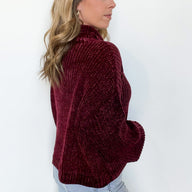  Aleisha Chenille Turtleneck Sweater - FINAL SALE - kitchencabinetmagic