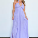  Alexaly Flowy Halter Maxi Dress - kitchencabinetmagic