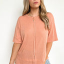  Big Time Crush Thermal Knit Short Sleeve Top | CURVE - FINAL SALE - kitchencabinetmagic