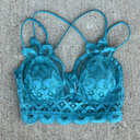 Dusty Teal / S Sweet Muse Scallop Lace Bralette - kitchencabinetmagic