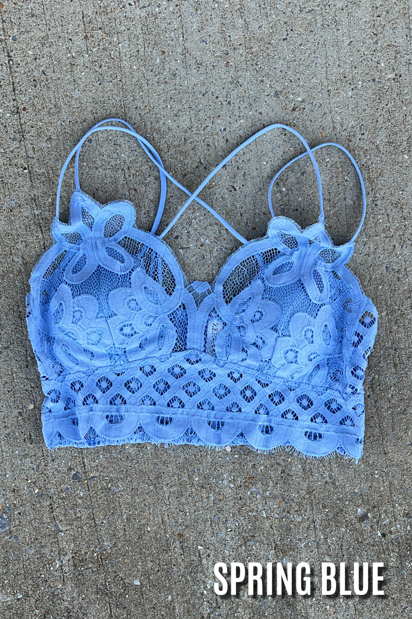 Spring Blue / S Sweet Muse Scallop Lace Bralette - kitchencabinetmagic