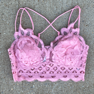 Dark Pink / S Sweet Muse Scallop Lace Bralette - kitchencabinetmagic