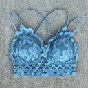 Blue Gray / S Sweet Muse Scallop Lace Bralette - kitchencabinetmagic