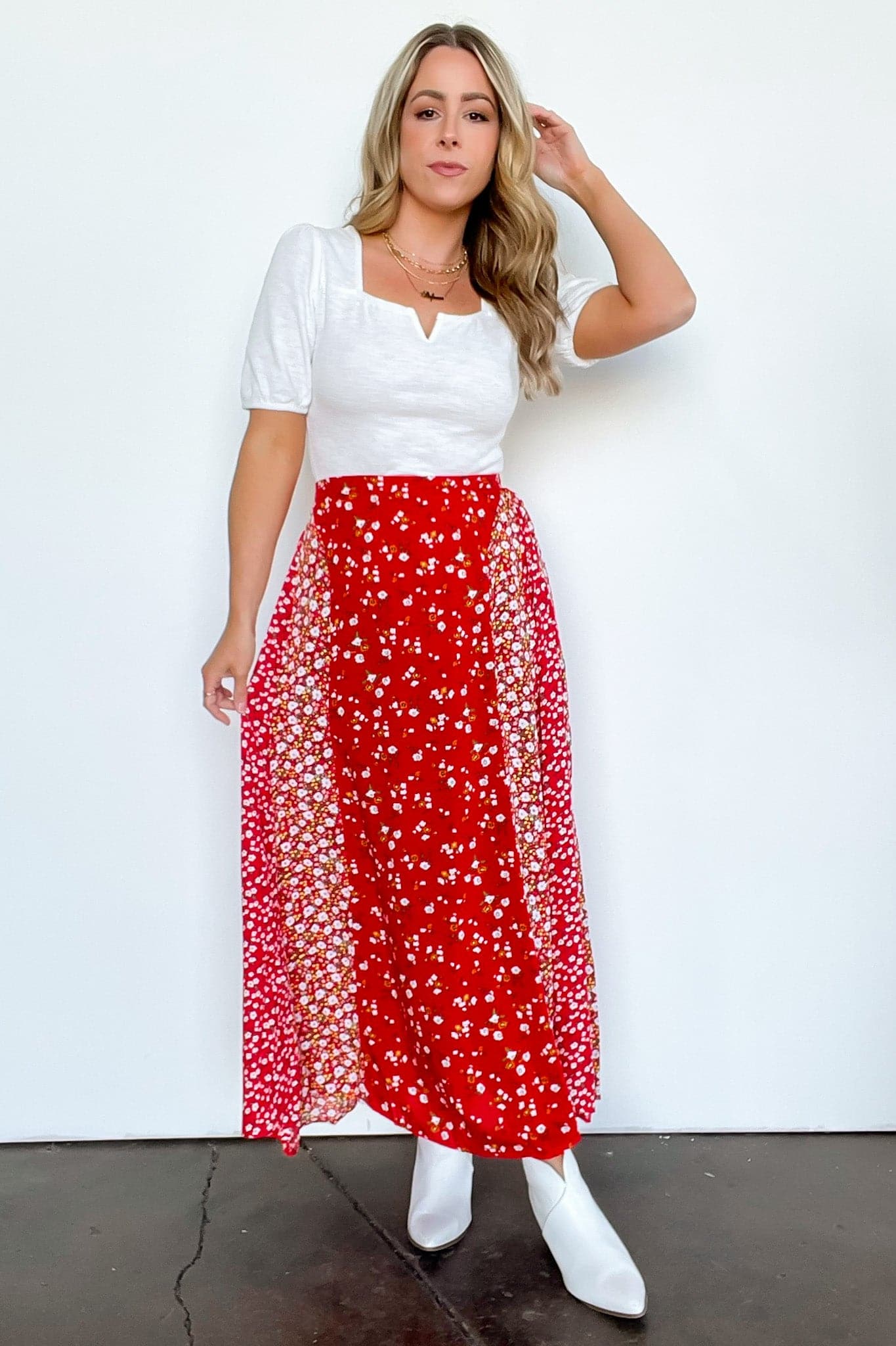  Blooming Perfection Floral Print Maxi Skirt - BACK IN STOCK - kitchencabinetmagic