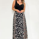 Black / S Blooming Perfection Floral Print Maxi Skirt - BACK IN STOCK - kitchencabinetmagic