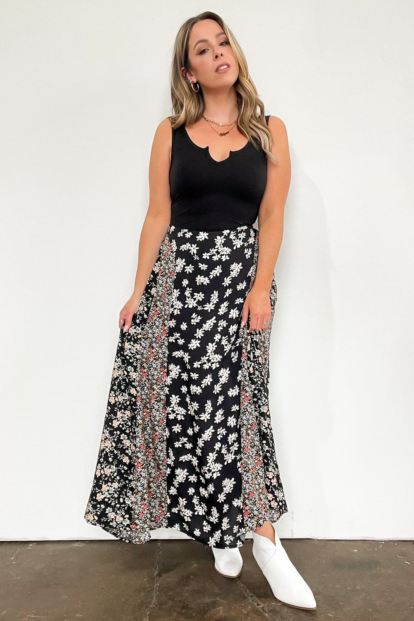  Blooming Perfection Floral Print Maxi Skirt - BACK IN STOCK - kitchencabinetmagic