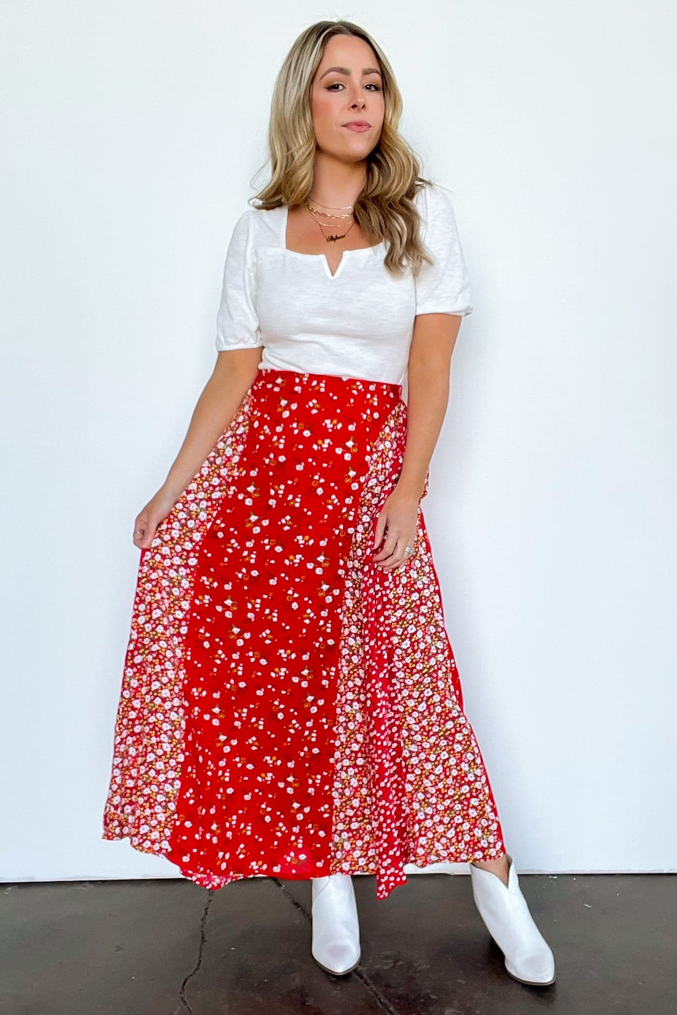  Blooming Perfection Floral Print Maxi Skirt - BACK IN STOCK - kitchencabinetmagic