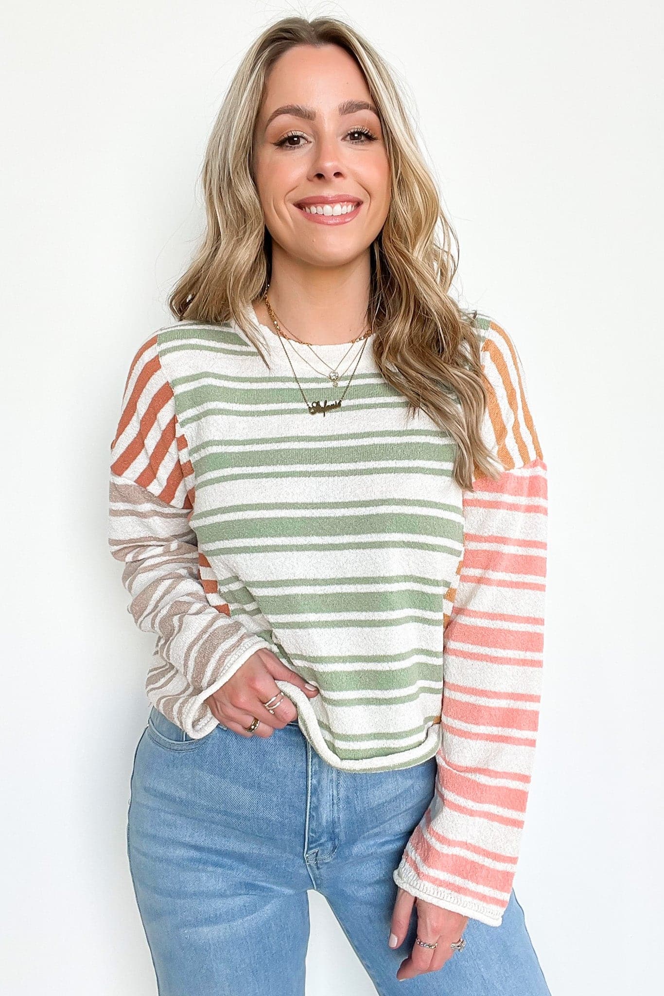  Calissa Color Block Knit Sweater | CURVE - FINAL SALE - kitchencabinetmagic