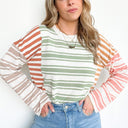  Calissa Color Block Knit Sweater | CURVE - FINAL SALE - kitchencabinetmagic