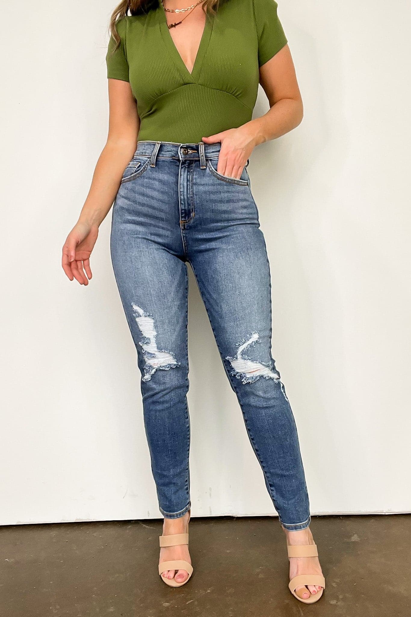  Carlenah Distressed Straight Jeans - kitchencabinetmagic