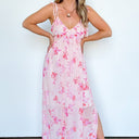 S / Blush Cascading Crush Floral Maxi Dress - BACK IN STOCK - kitchencabinetmagic