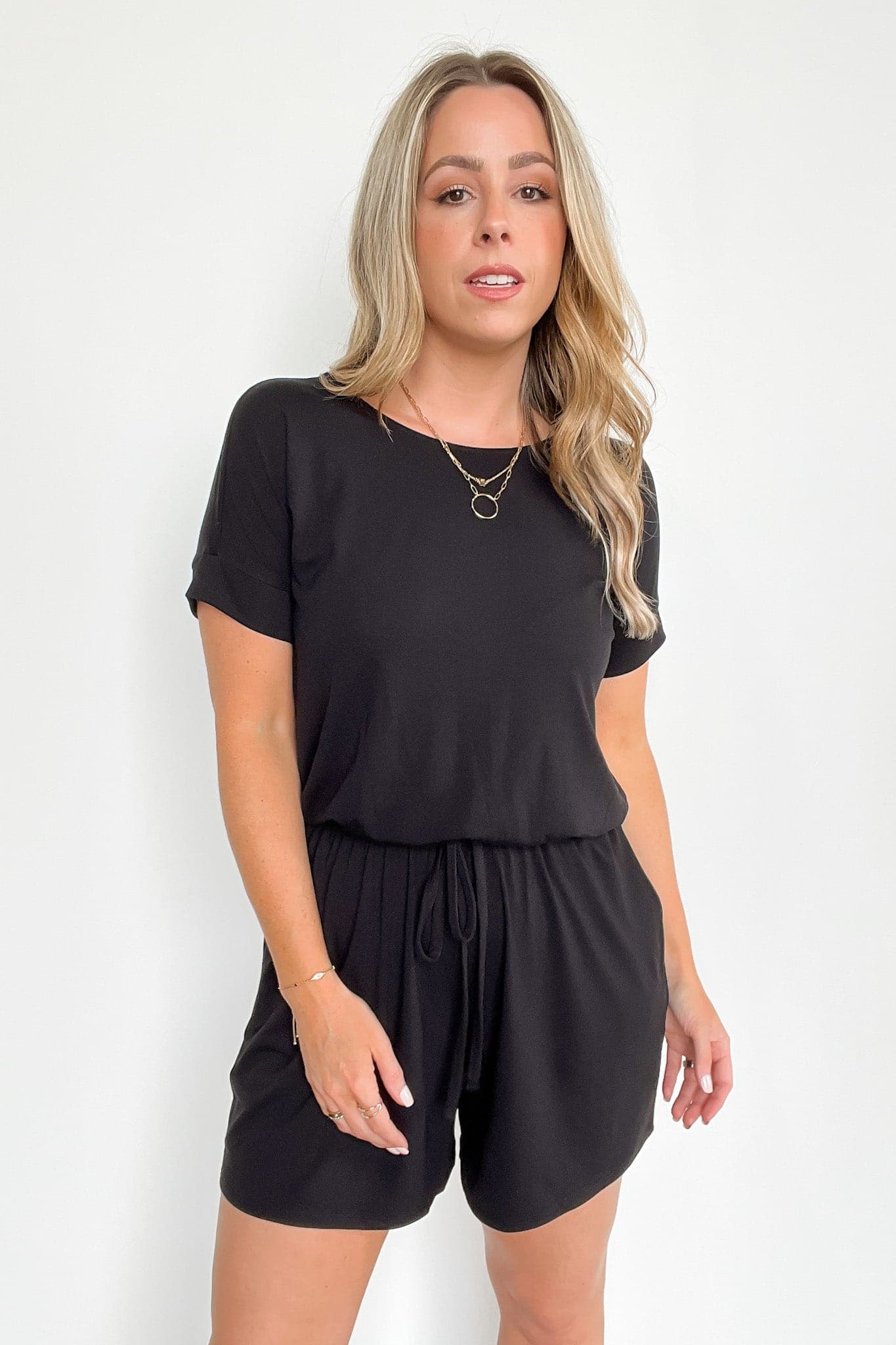  Casual Obsession Drawstring Romper - BACK IN STOCK - kitchencabinetmagic