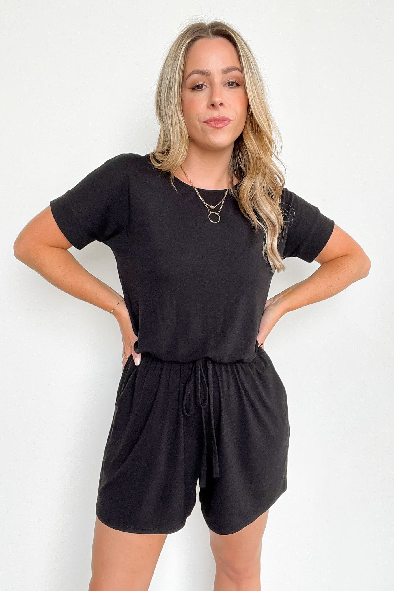  Casual Obsession Drawstring Romper - BACK IN STOCK - kitchencabinetmagic