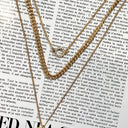 Gold Complicated Heart Epoxy Layered Necklace - FINAL SALE - kitchencabinetmagic