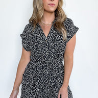  Cordell Animal Print Button Romper - FINAL SALE - kitchencabinetmagic