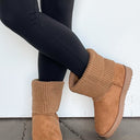  Covered in Cozy Fold Over Knit Suede Boots - FINAL SALE - kitchencabinetmagic