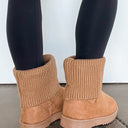  Covered in Cozy Fold Over Knit Suede Boots - FINAL SALE - kitchencabinetmagic