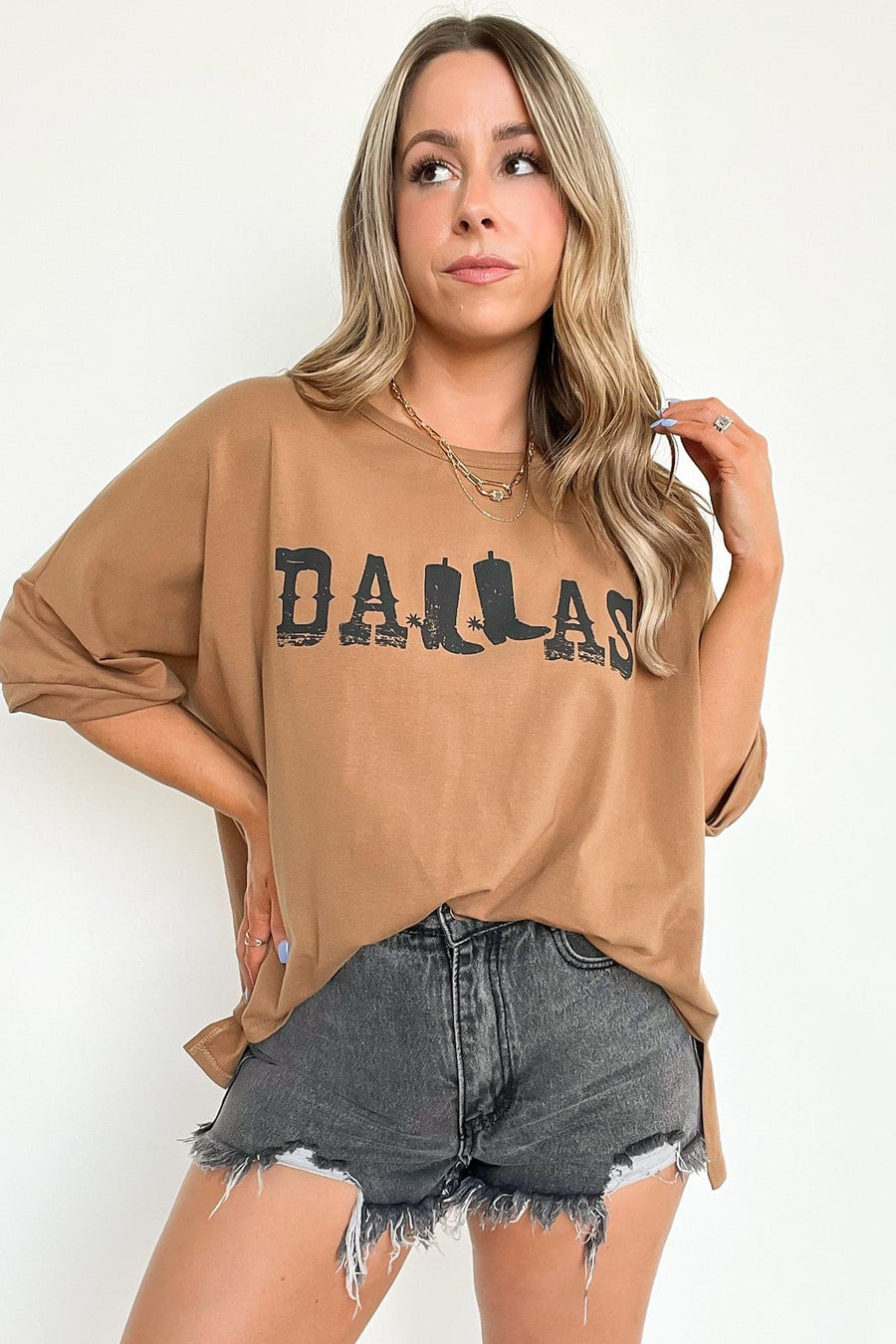  Dallas Cowboy Boot Graphic Relaxed Tee - BACK IN STOCK - kitchencabinetmagic